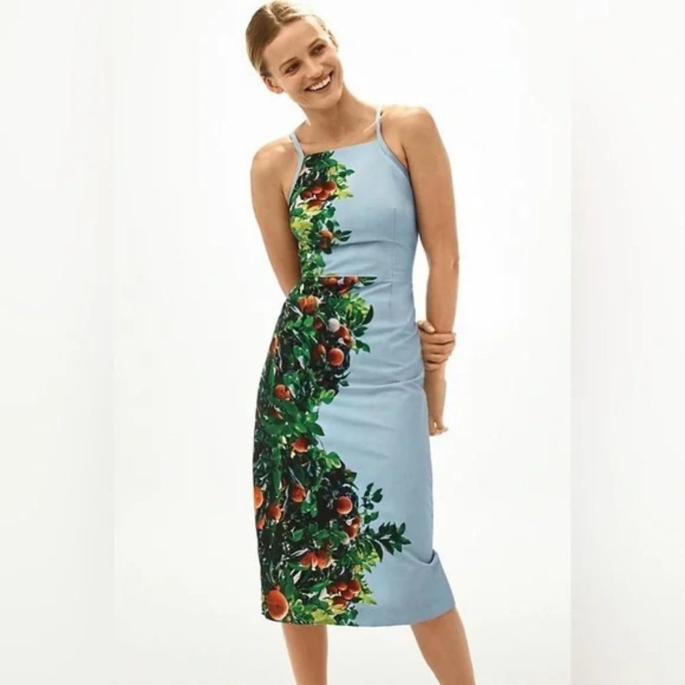 Anthropologie Maeve Orange Bough Dress